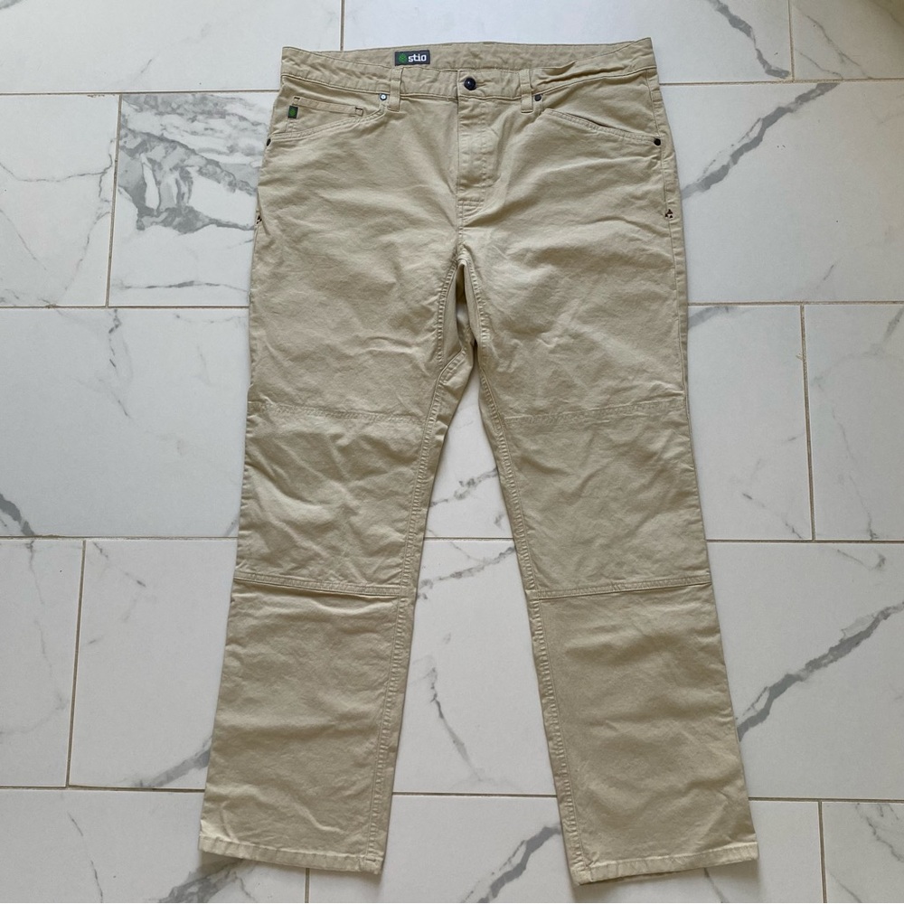 Stio Men's Chinos Khakis in Light Tan